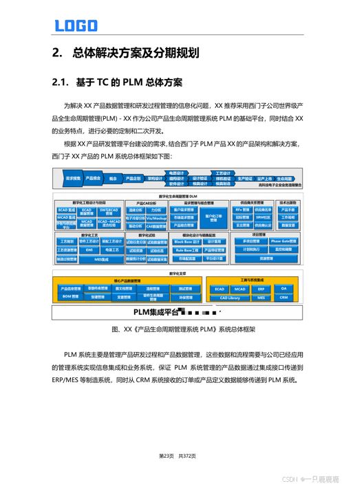 PLM项目产品全生命周期管理解决方案及实施方案